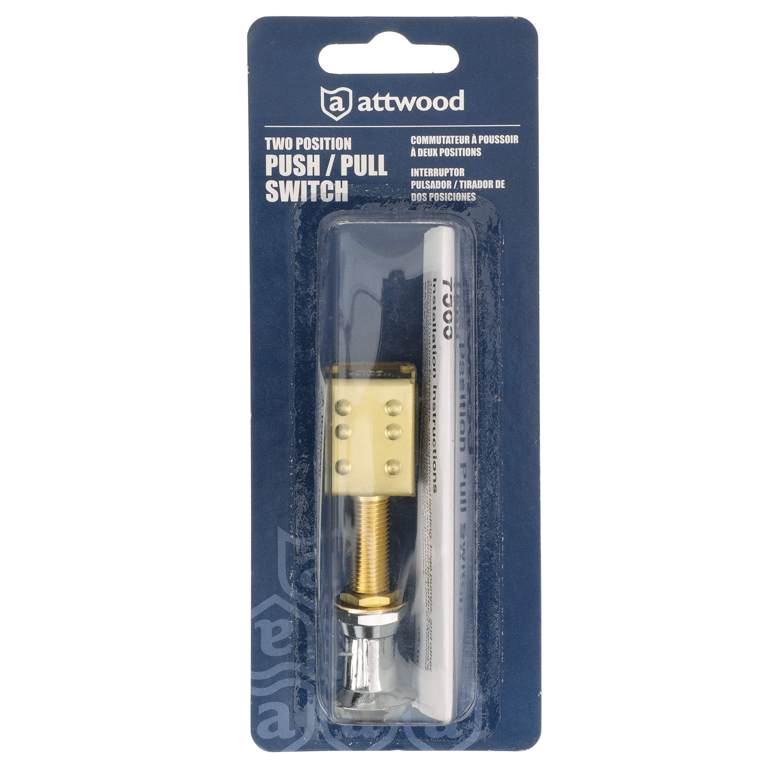 Attwood 7563 6 2 Position Off/On Push/Pull Switch For Boat Lights And Other Accessories